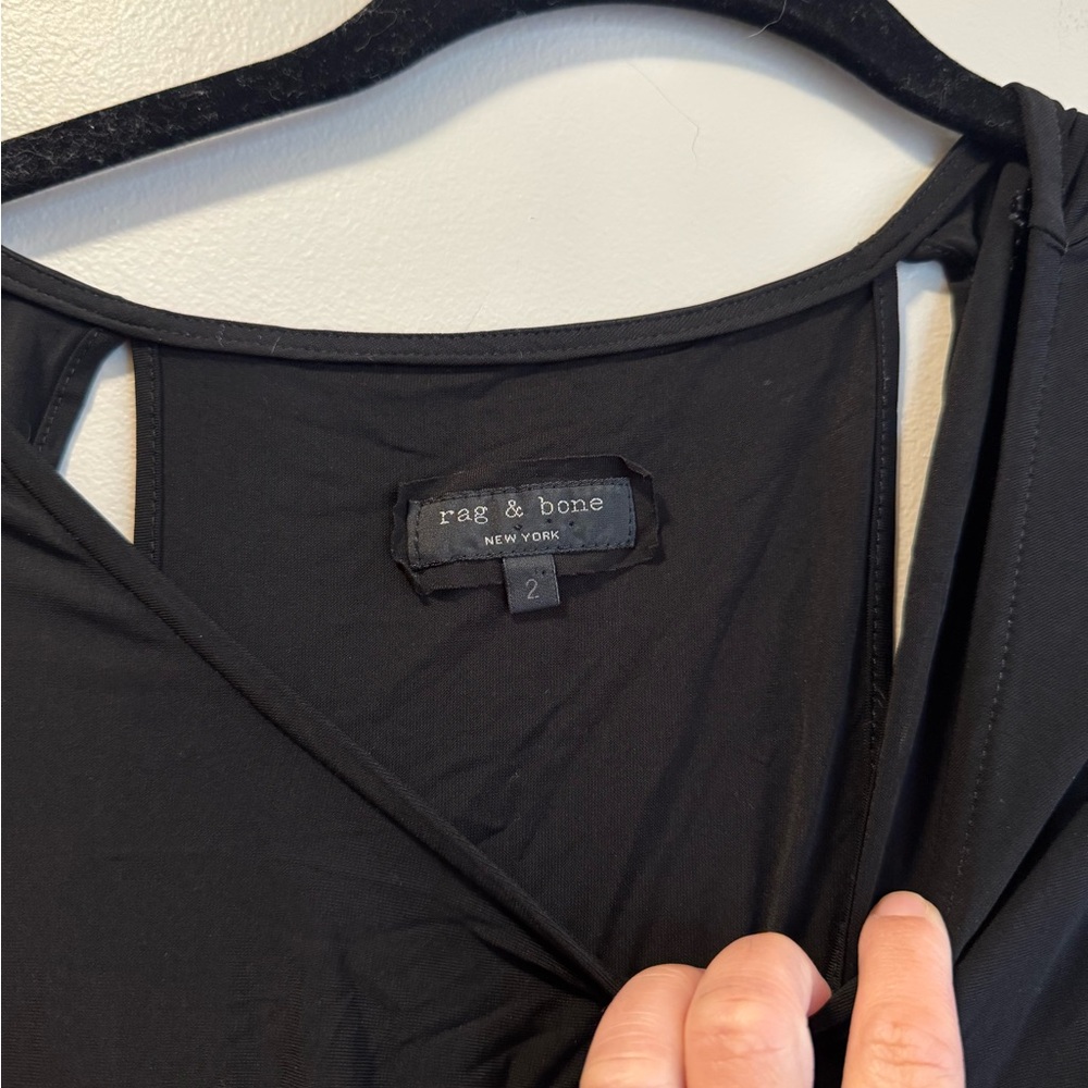 Rag & Bone Black Long Sleeve Cut Out Back Size 2 (XS) - Picture 4 of 5